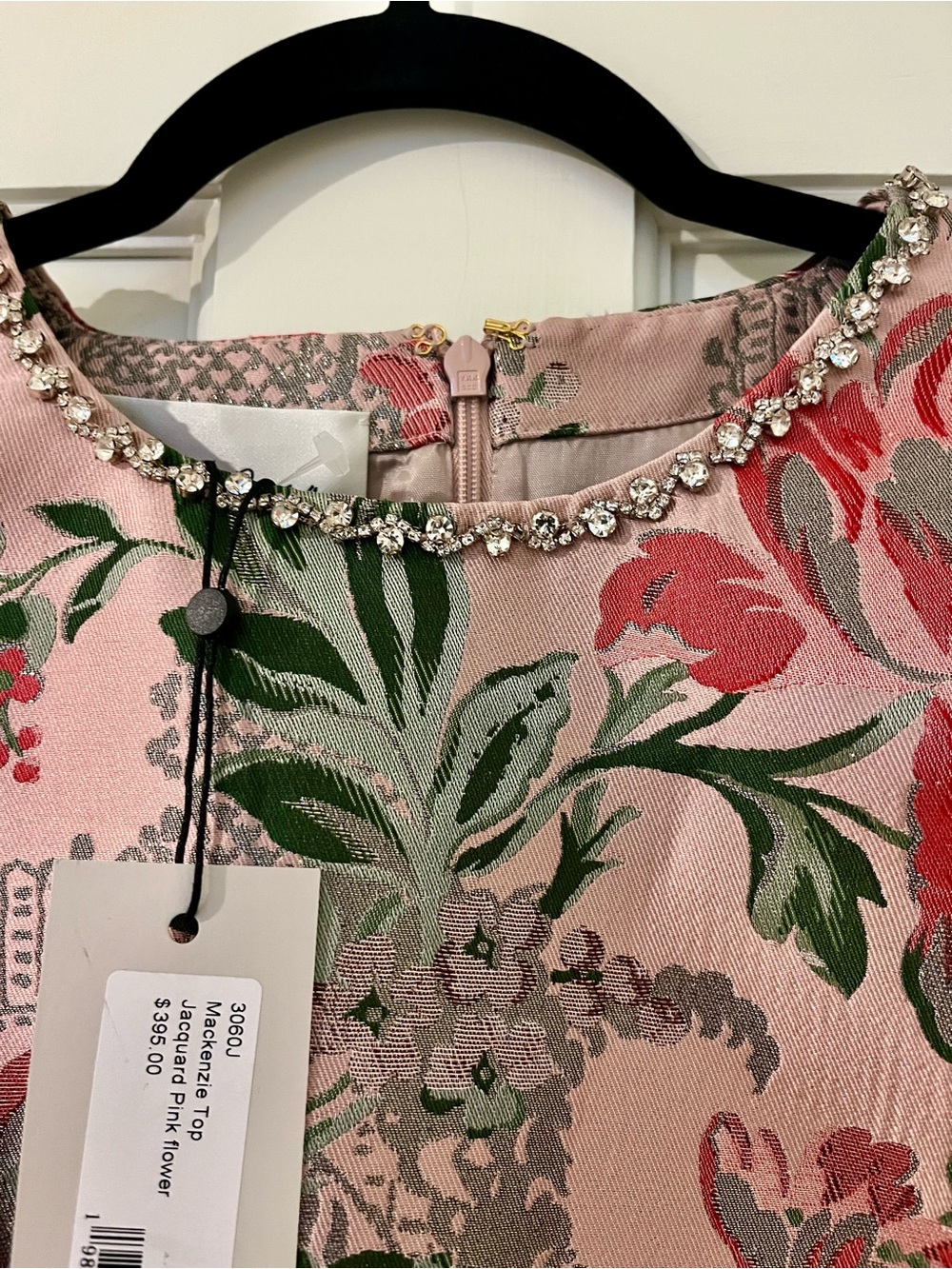 Cara Cara Mackenzie Top Jacquard Pink Flower - Medium NWT - Picture 5 of 7